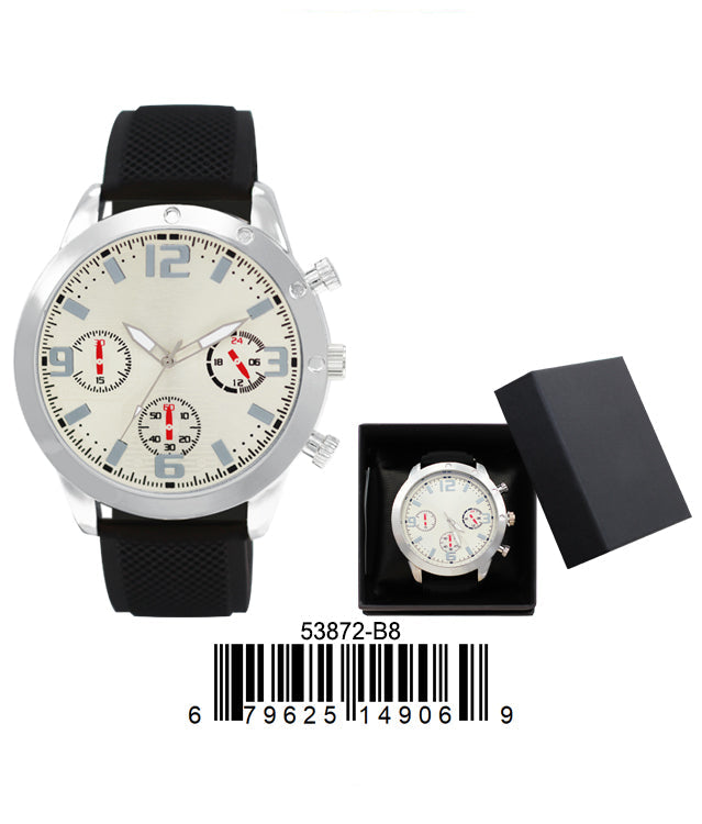 5387-B8-Gift Boxed Rubbber Strap Watch