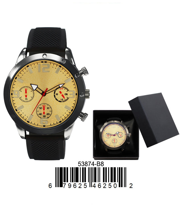 5387-B8-Gift Boxed Rubbber Strap Watch