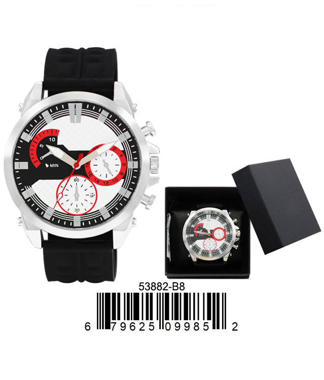 5388-B8-Gift Boxed Rubbber Strap Watch