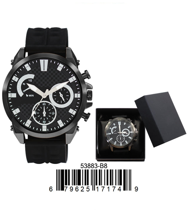 5388-B8-Gift Boxed Rubbber Strap Watch