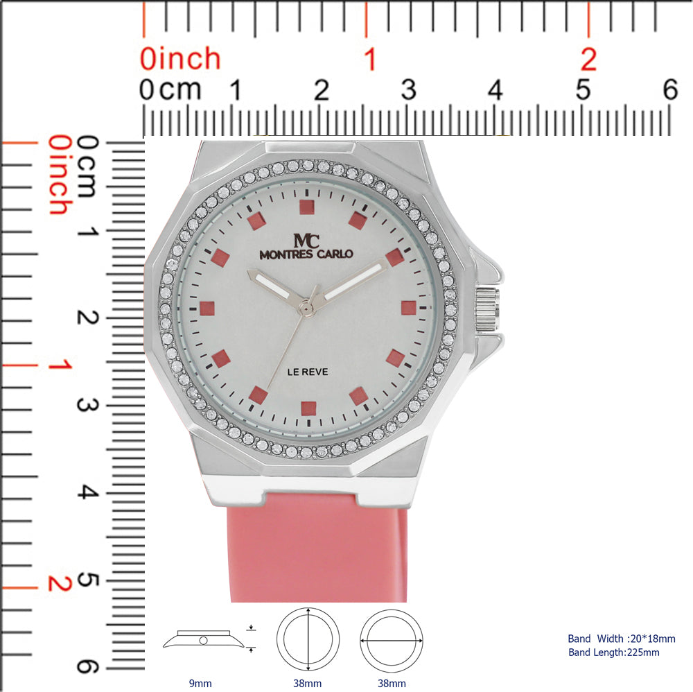 5390-Montres Carlo Silicon Band Watch