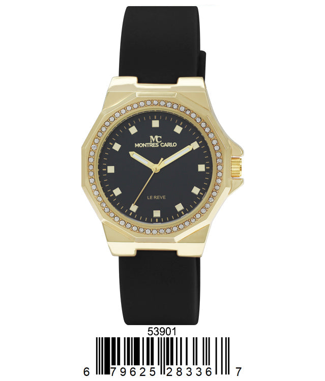 5390-Montres Carlo Silicon Band Watch