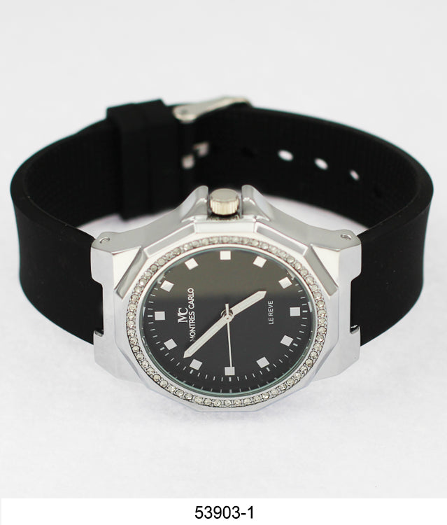 5390-Montres Carlo Silicon Band Watch