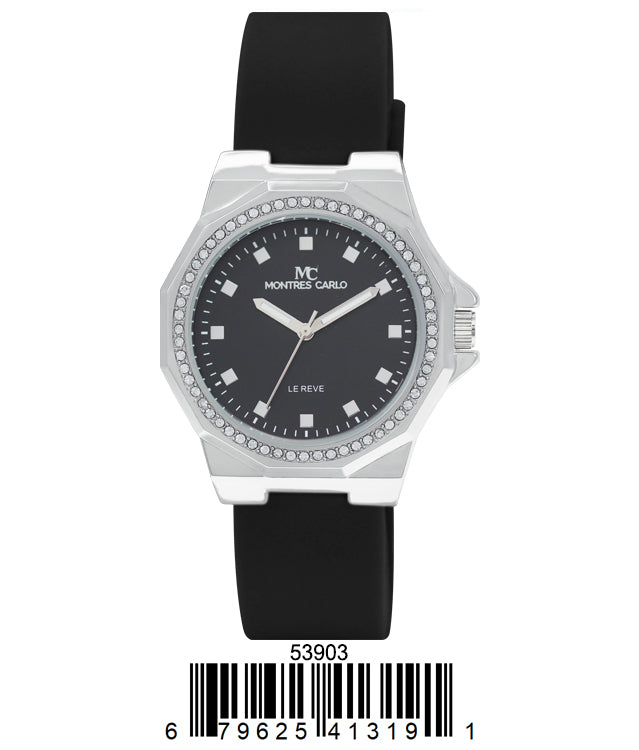 5390-Montres Carlo Silicon Band Watch