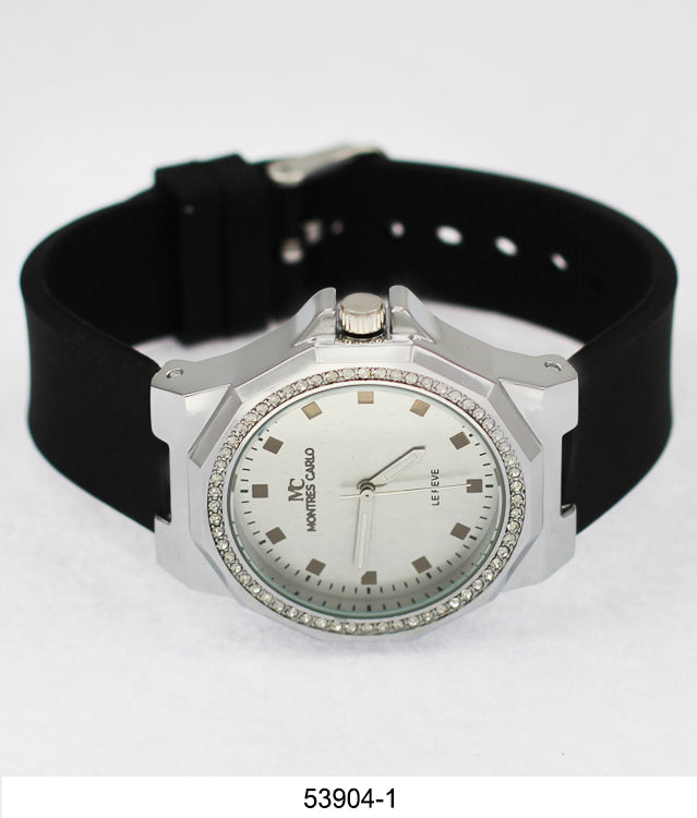 5390-Montres Carlo Silicon Band Watch