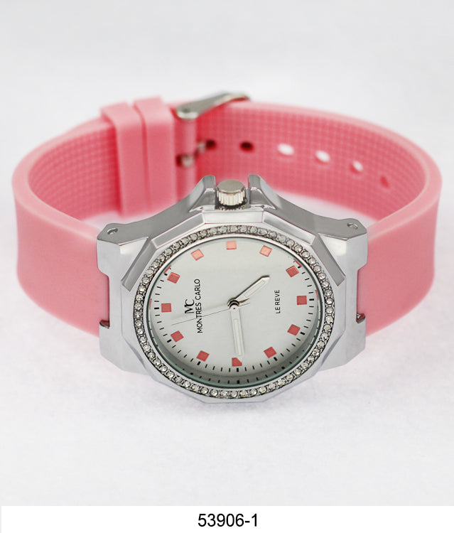 5390-Montres Carlo Silicon Band Watch