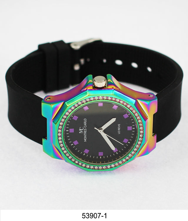 5390-Montres Carlo Silicon Band Watch