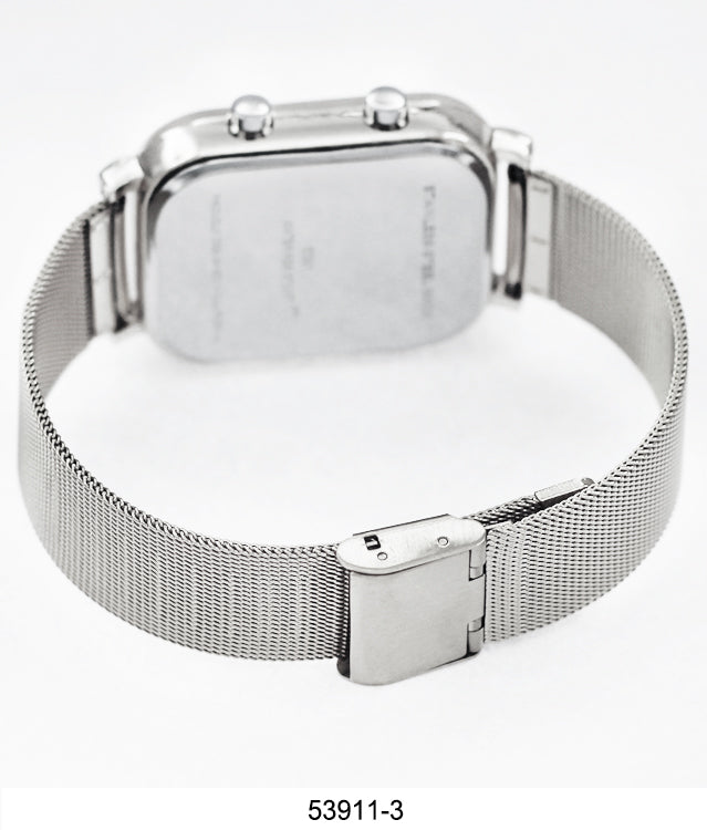 5391-Montres Carlo LED Mesh Band Watch