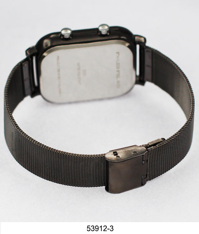 5391-Montres Carlo LED Mesh Band Watch