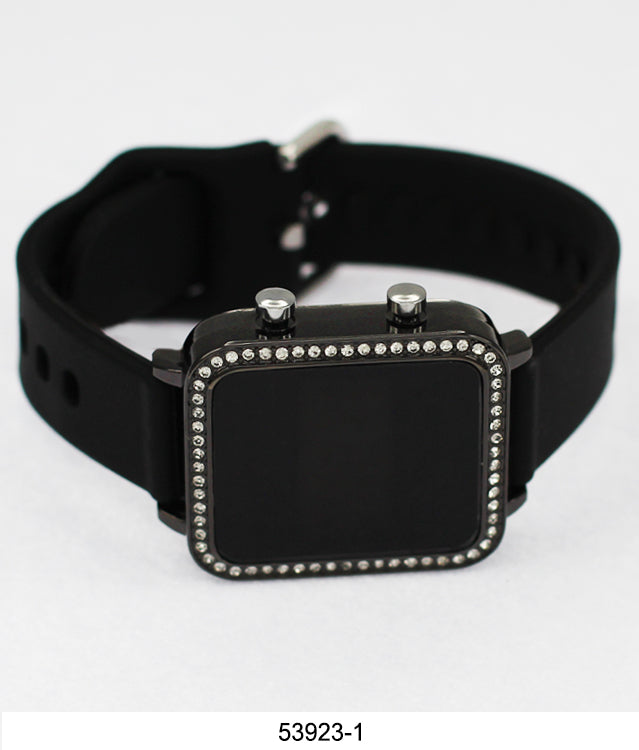 5392-Montres Carlo LED Silicone Band Watch