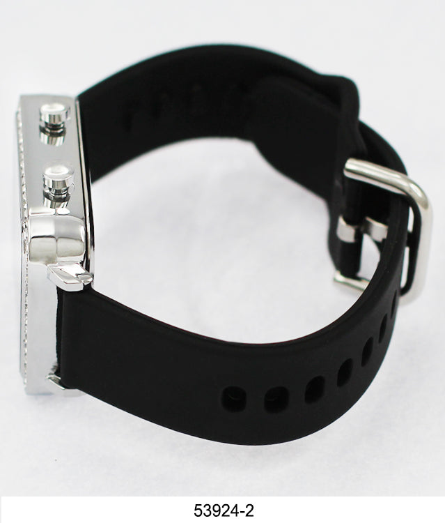 5392-Montres Carlo LED Silicone Band Watch
