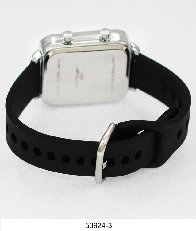 5392-Montres Carlo LED Silicone Band Watch