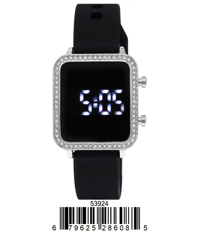 5392-Montres Carlo LED Silicone Band Watch