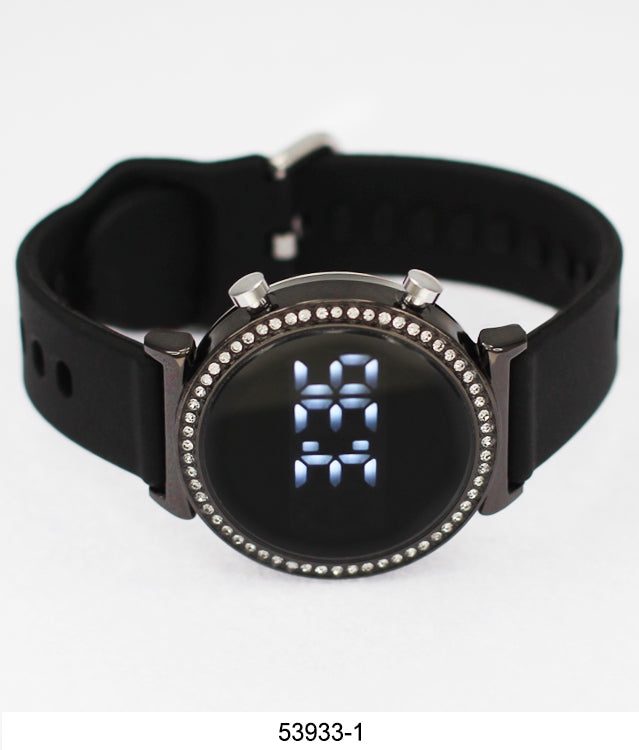 5393-Montres Carlo LED Silicon Band Watch