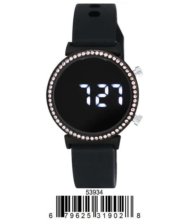 5393-Montres Carlo LED Silicon Band Watch