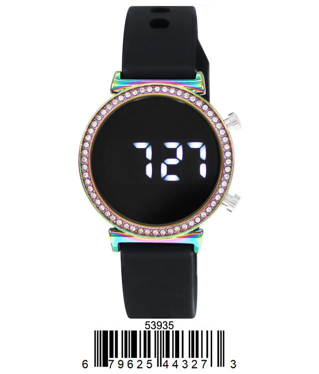 5393-Montres Carlo LED Silicon Band Watch