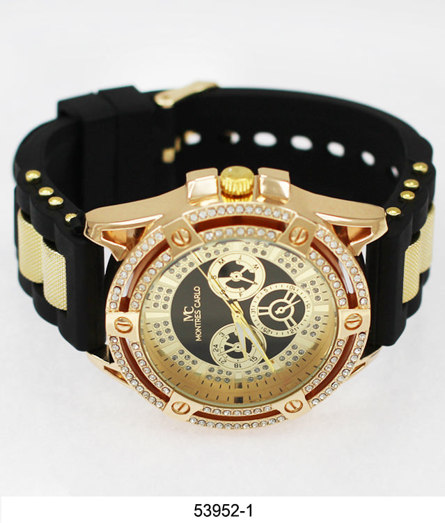 5395-Montres Carlo Watch with Silicone Band