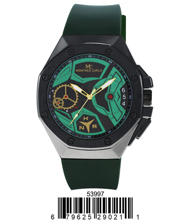 5399-Montres Carlo Silicone Band Watch