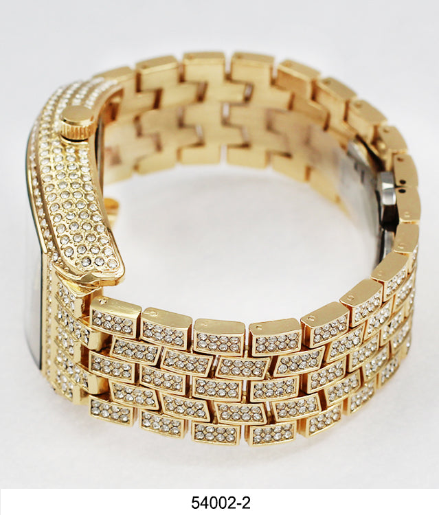 5400-Montres Carlo Iced Metal Band Watch