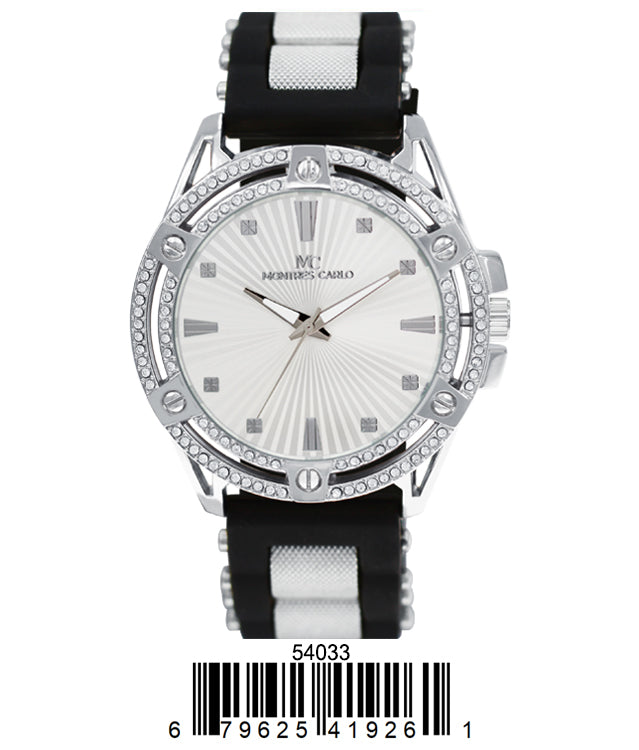 5403-Montres Carlo Watch with Silicone Band