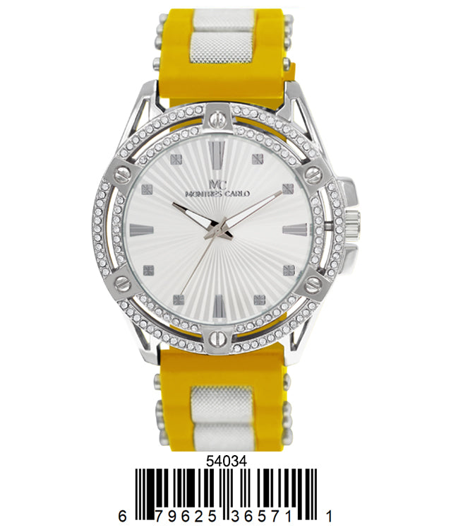 5403-Montres Carlo Watch with Silicone Band