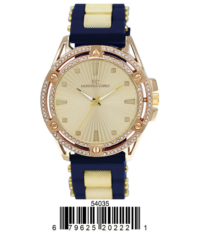 5403-Montres Carlo Watch with Silicone Band