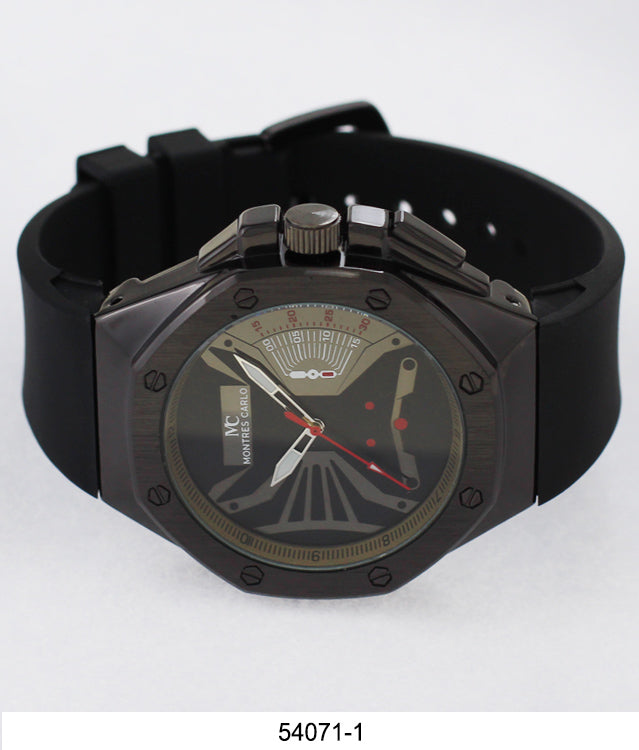 5407-Montres Carlo Silicone Band Watch