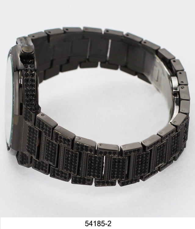 5418-Montres Carlo Iced Out Metal Band Watch