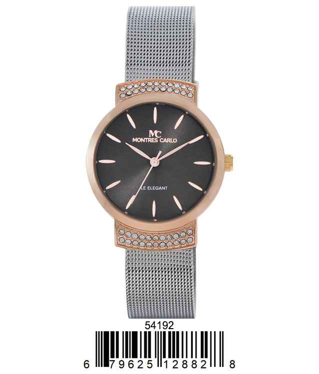 5419-Montres Carlo Mesh Band Watch