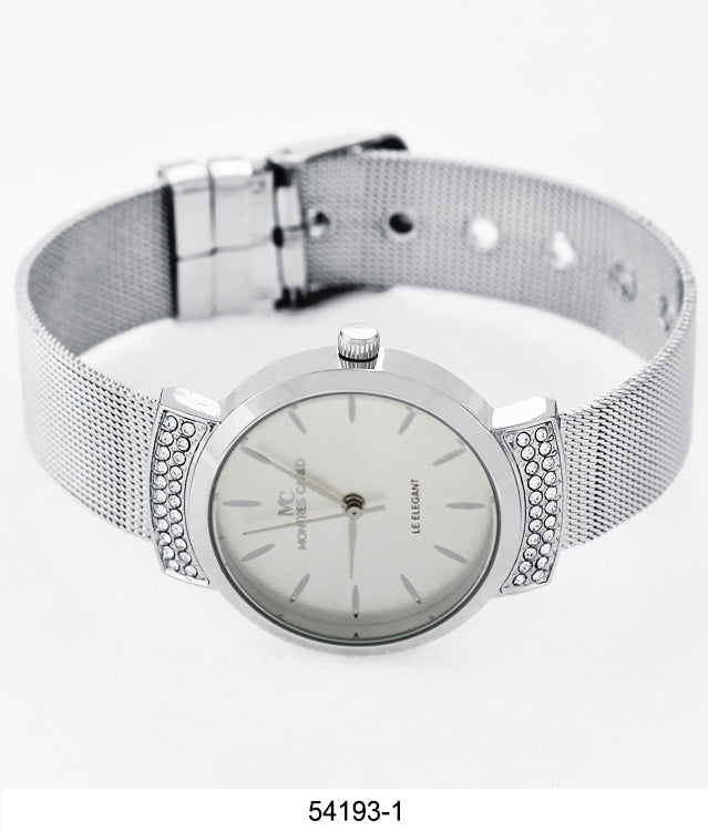 5419-Montres Carlo Mesh Band Watch