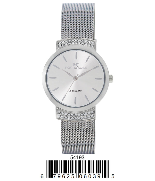 5419-Montres Carlo Mesh Band Watch