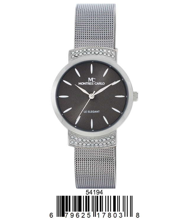 5419-Montres Carlo Mesh Band Watch