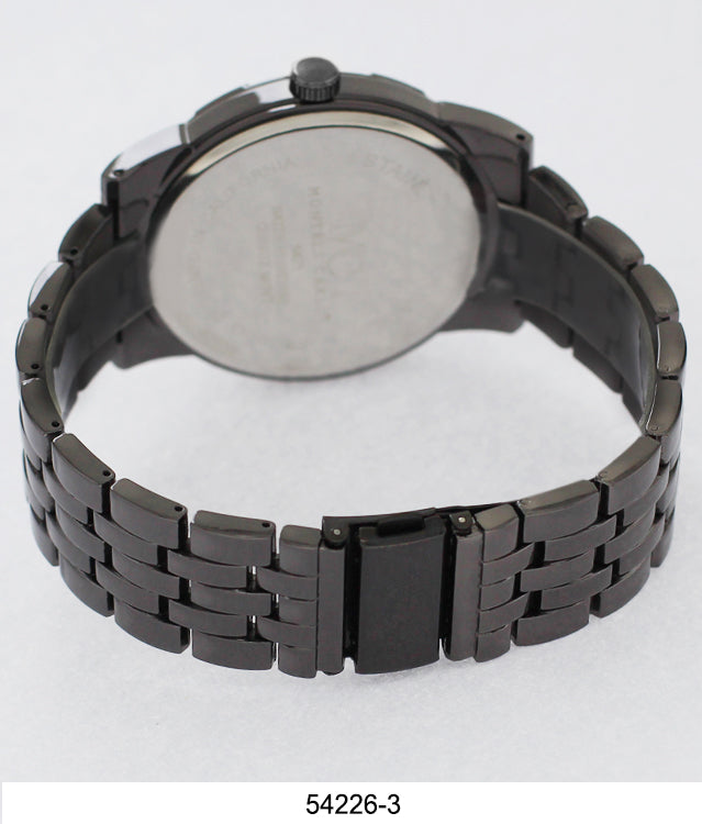 5422-Montres Carlo CZ Stone Metal Band Watch