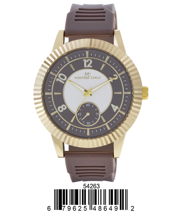 5426-Montres Carlo Silicone Band Watch