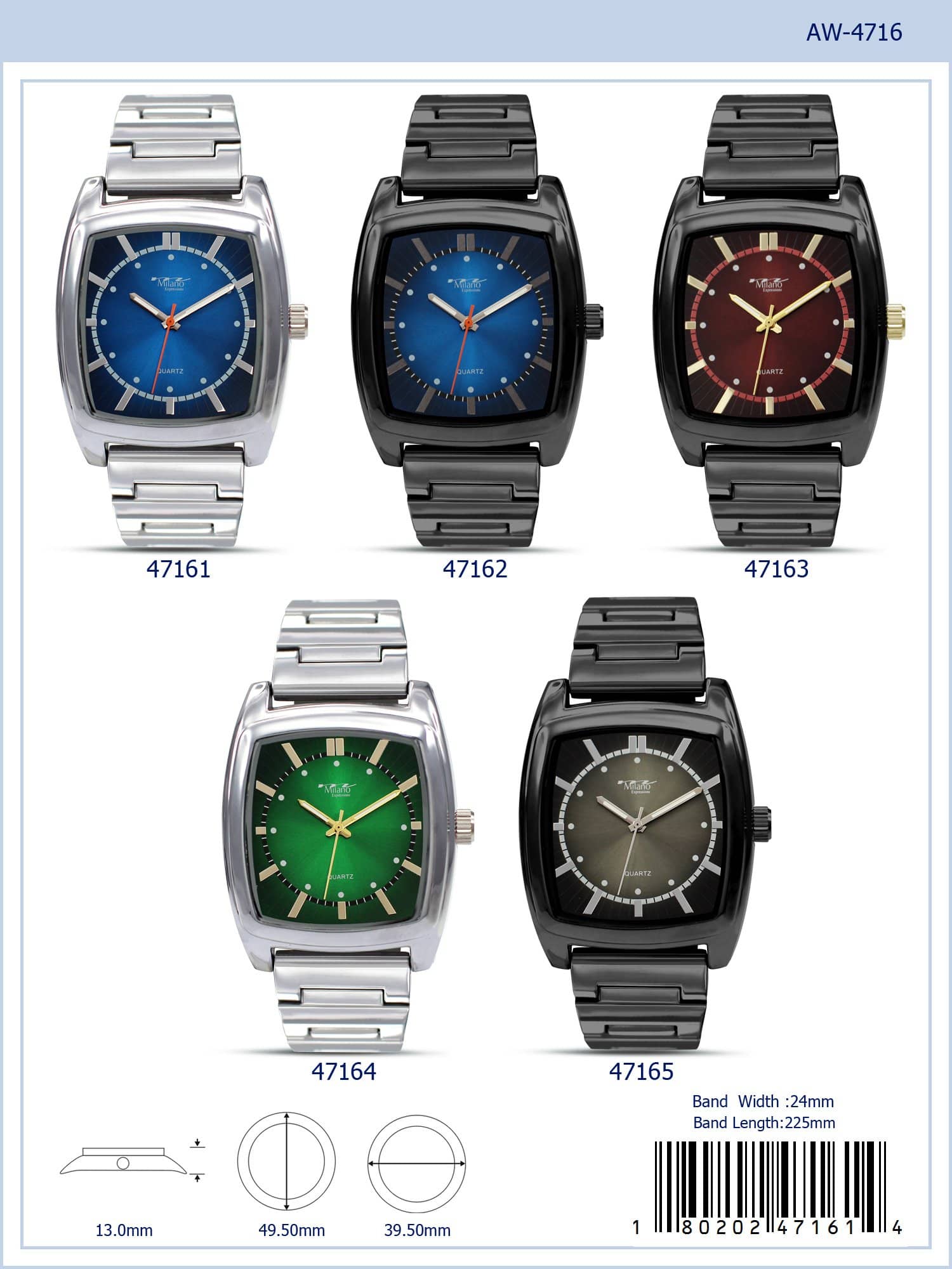 4716 - Metal Band Watch