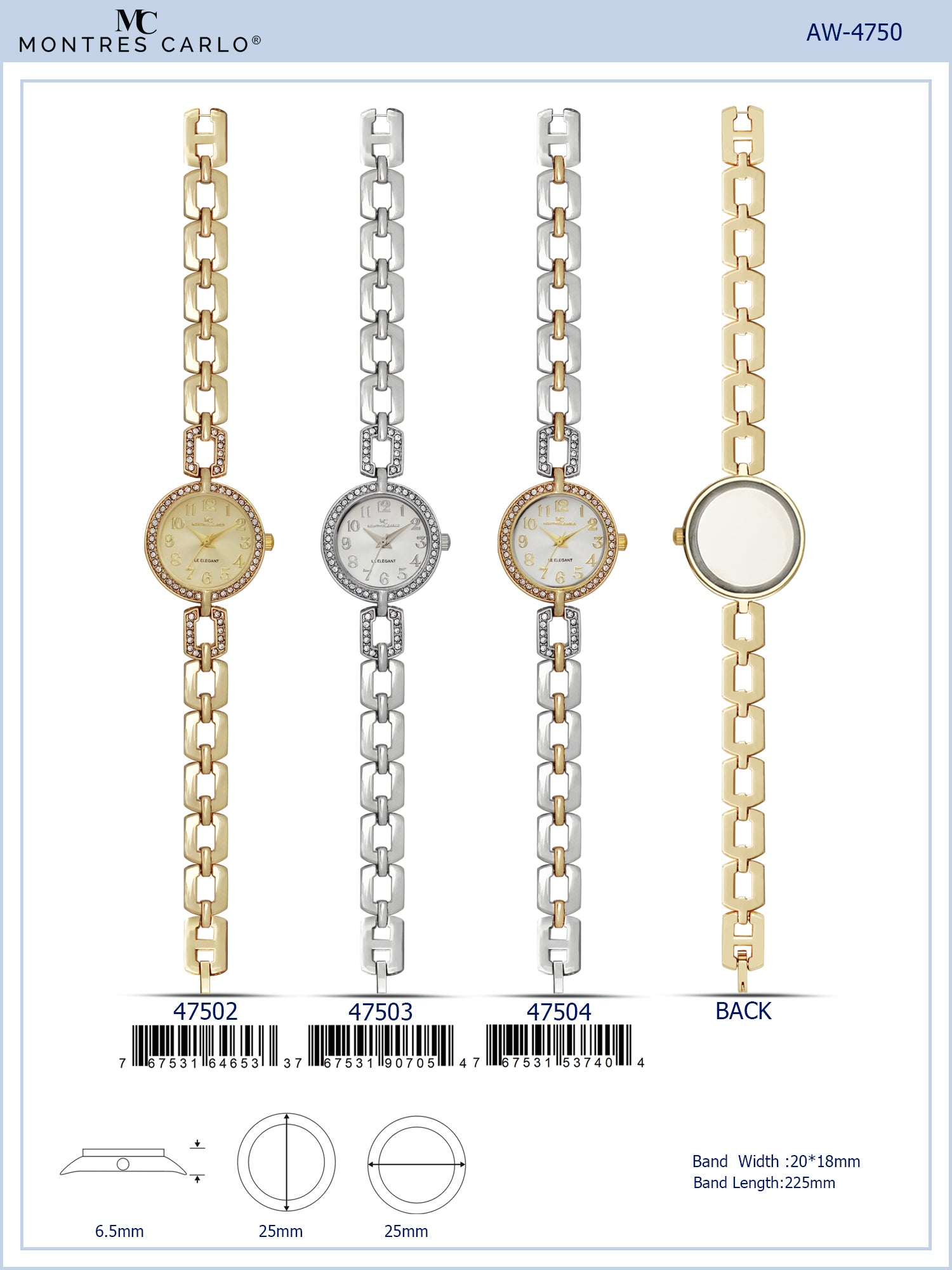 4750 - Metal Bracelet Watch