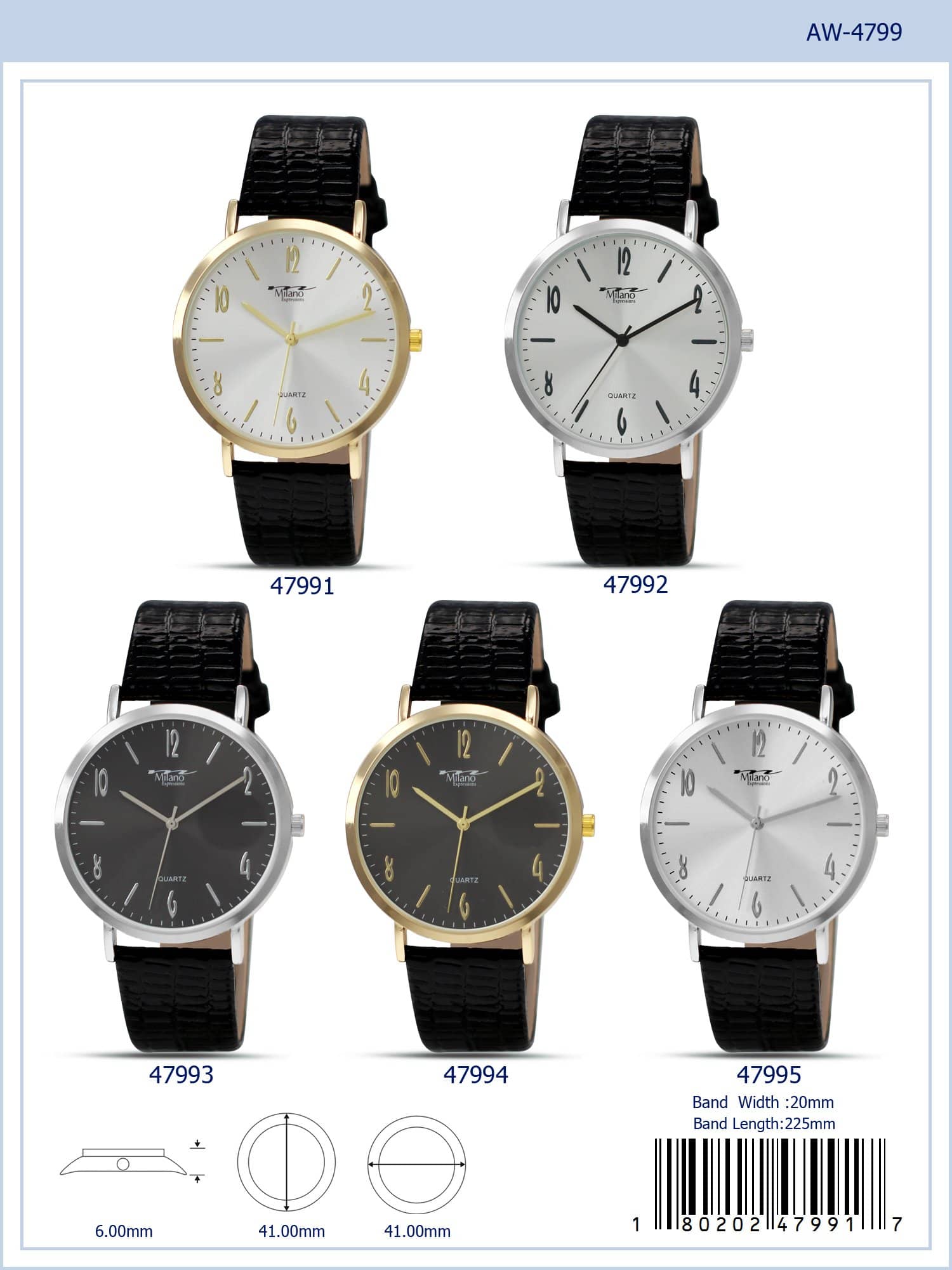 4799 - Faux Leather Band Watch