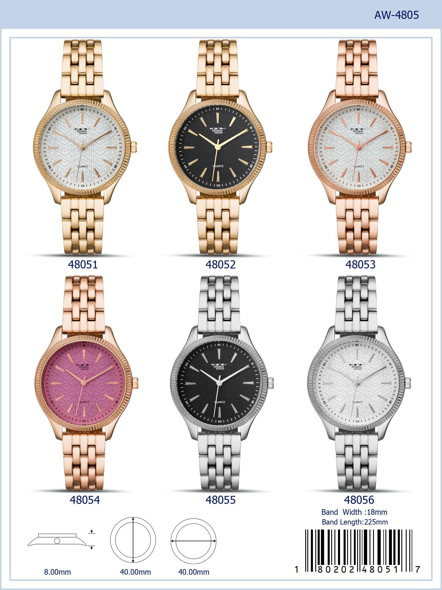 4805 - Metal Band Watch