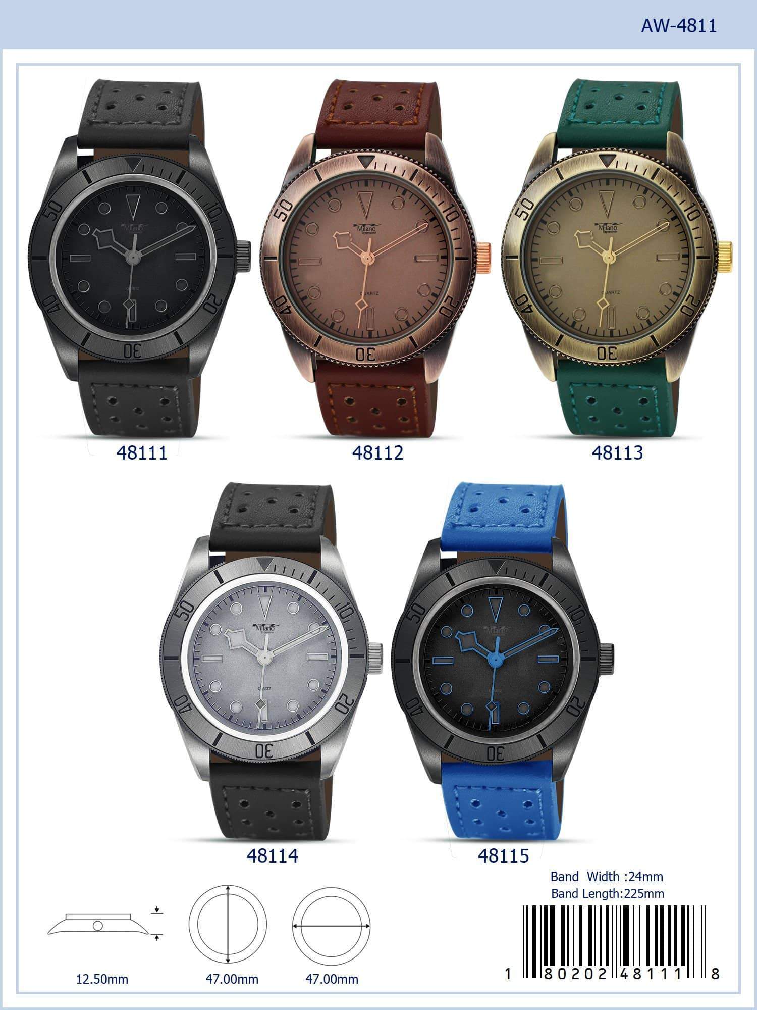 4811 - Faux Leather Band Watch