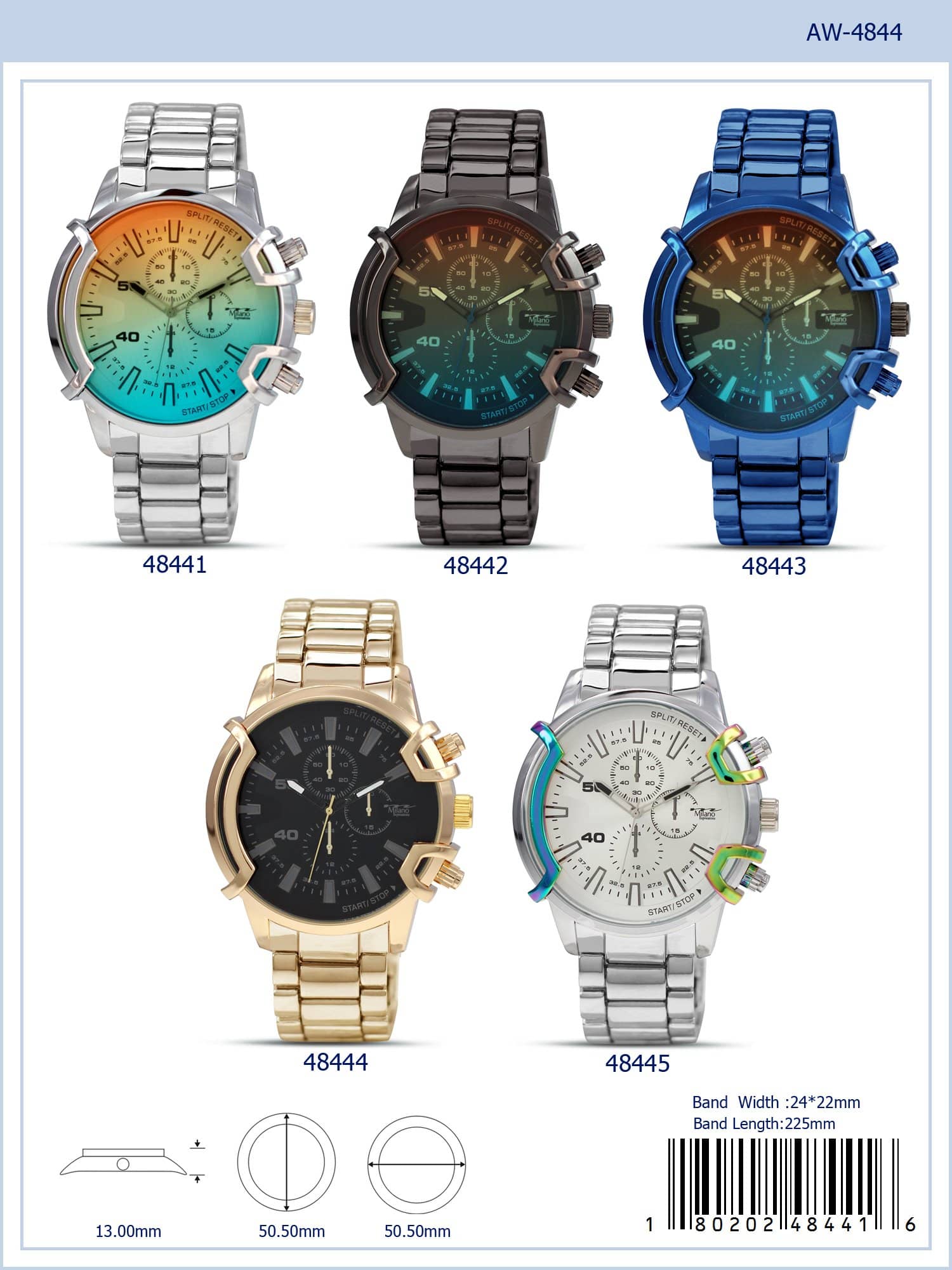 4844 - Metal Band Watch