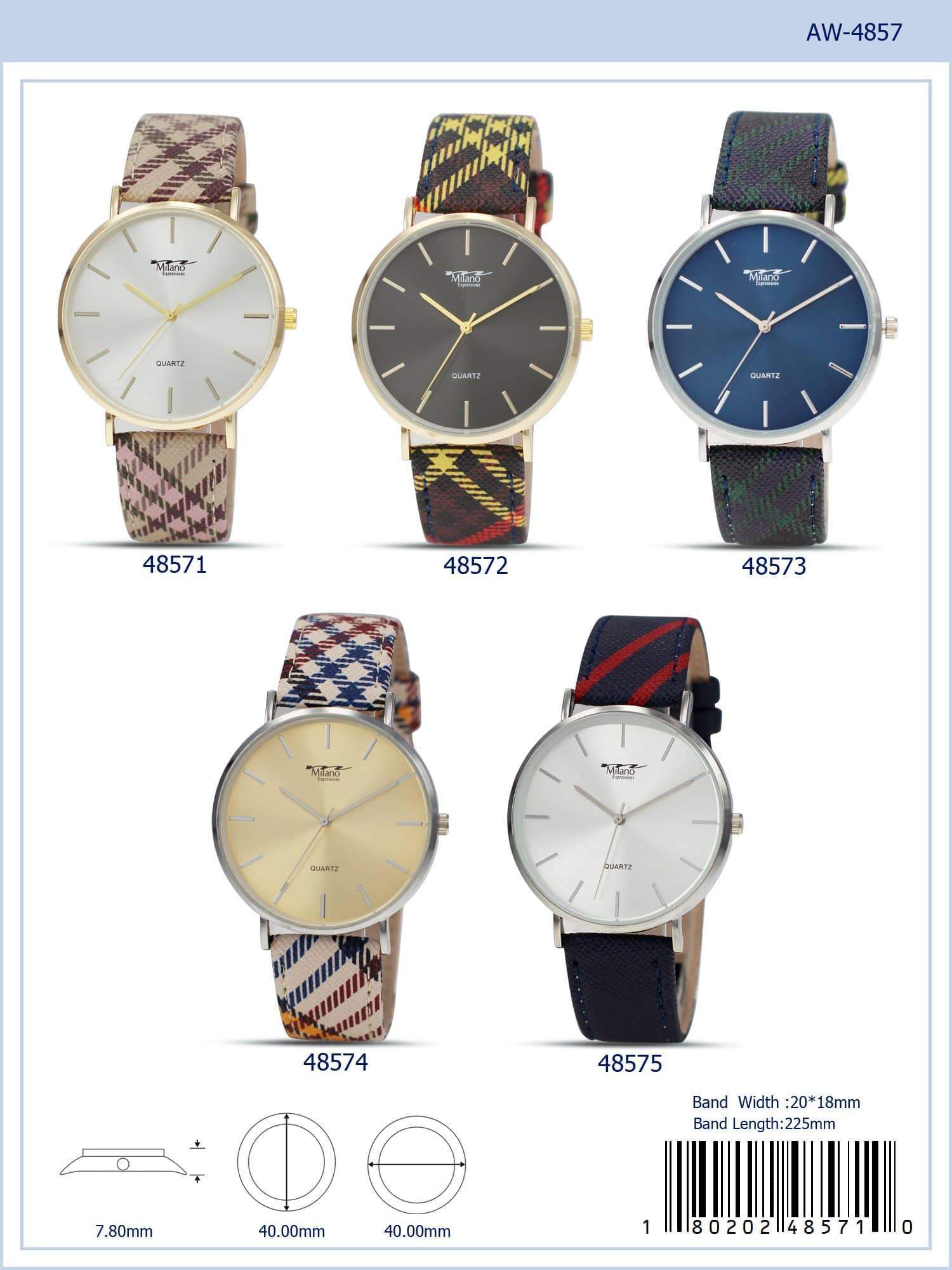 4857 - Faux Leather Band Watch