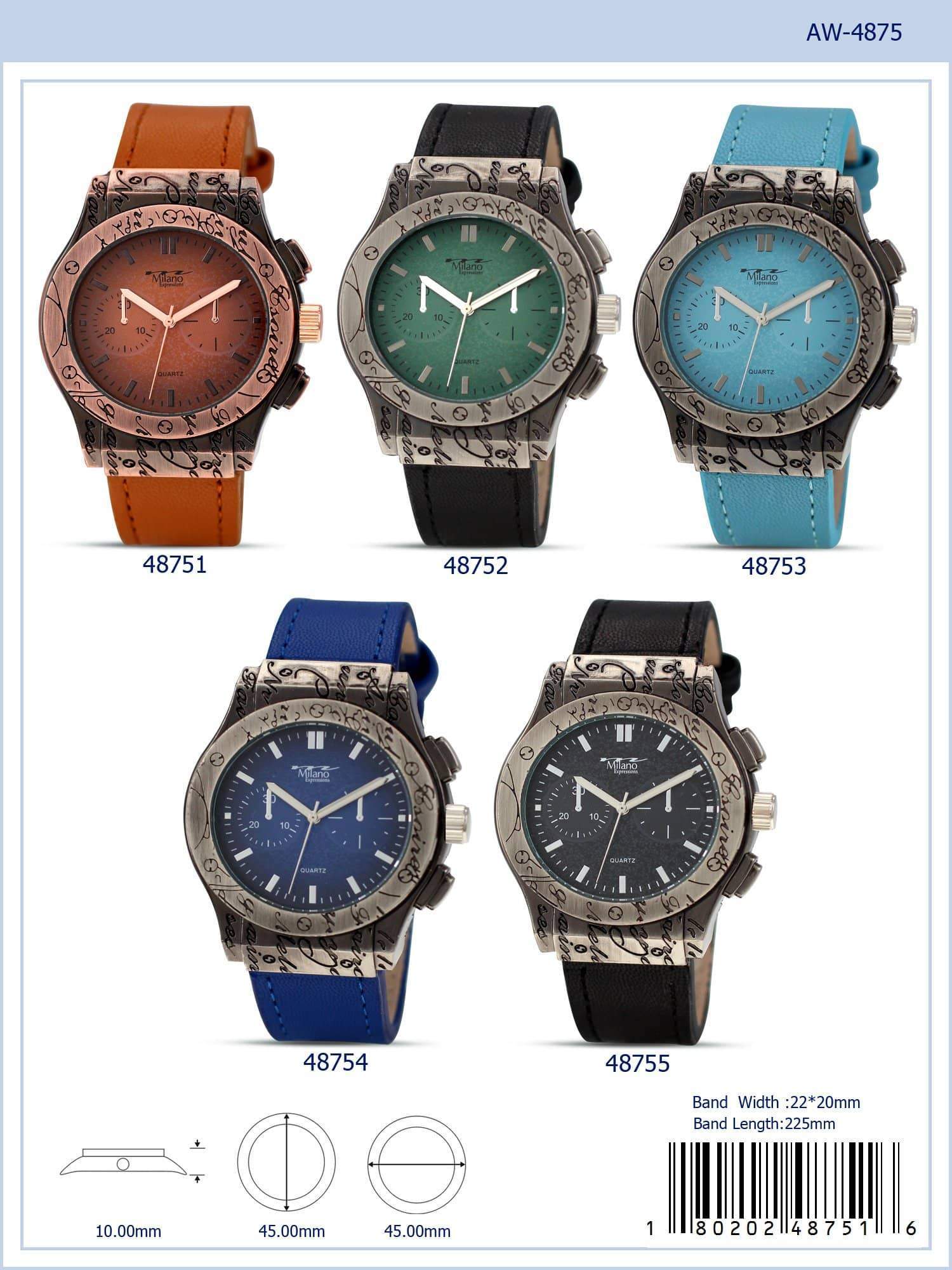 4875 - Faux Leather Band Watch