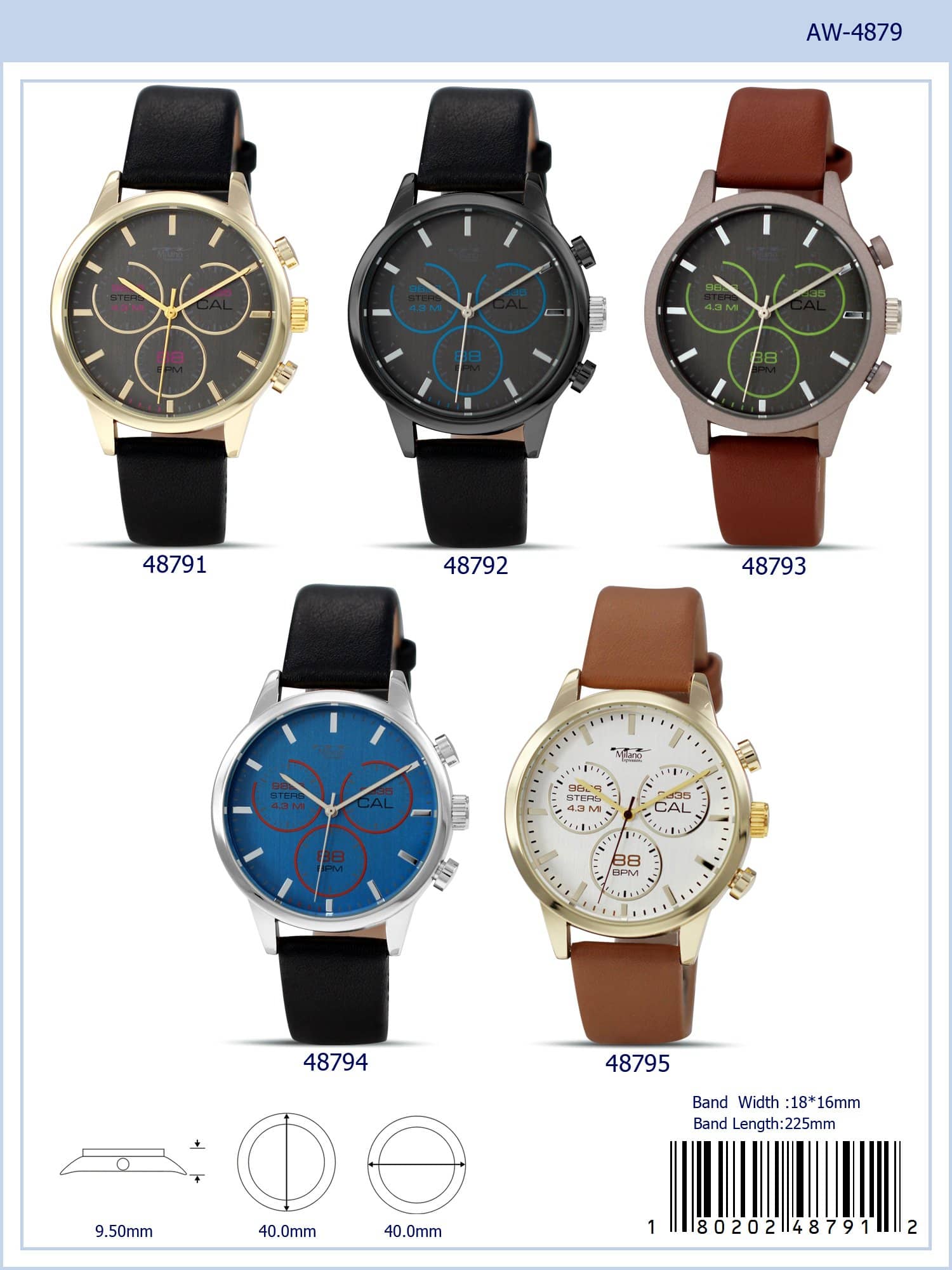 4879 - Faux Leather Band Watch