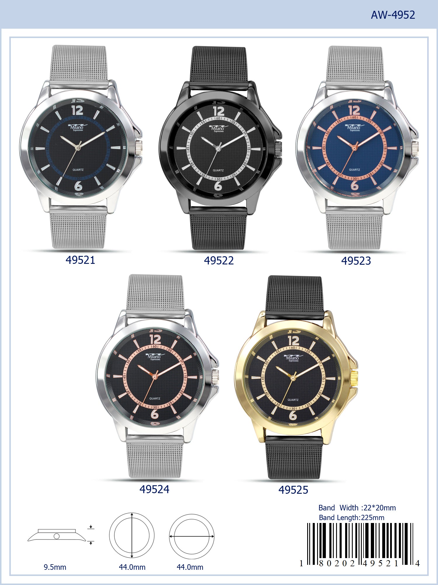 4952 - Mesh Band Watch