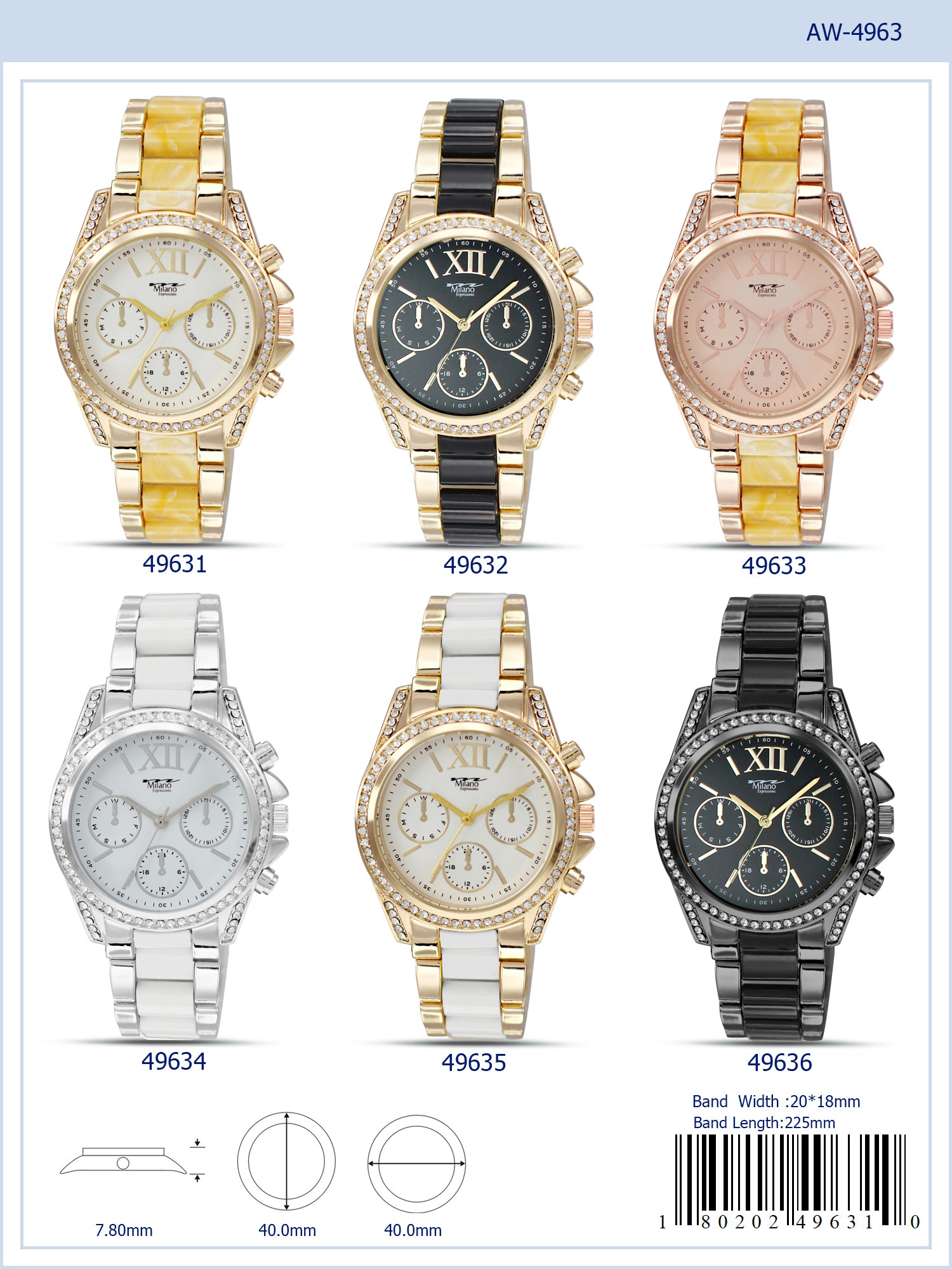 4963 - Metal Band Watch