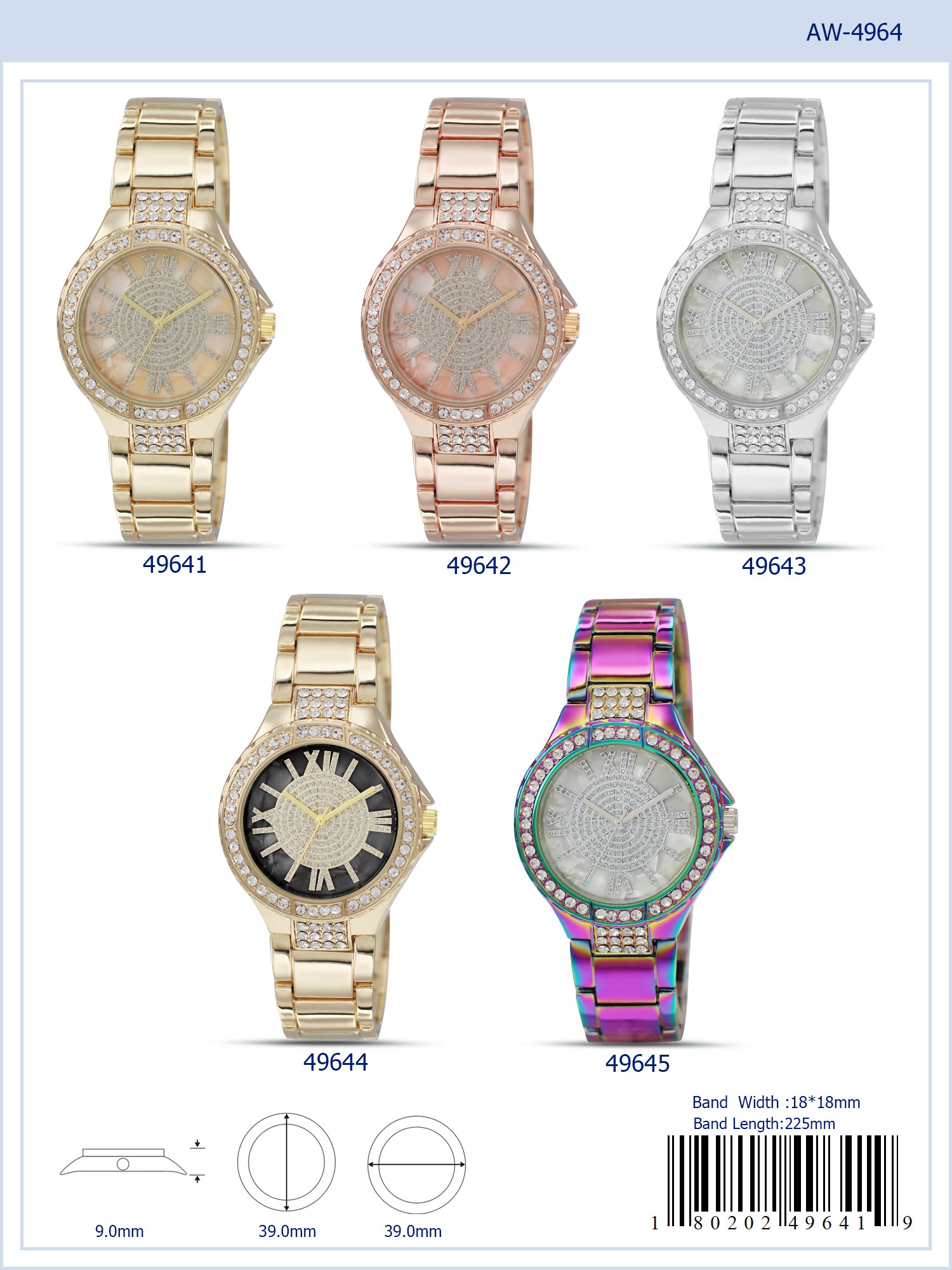 4964 - Reloj con correa de metal