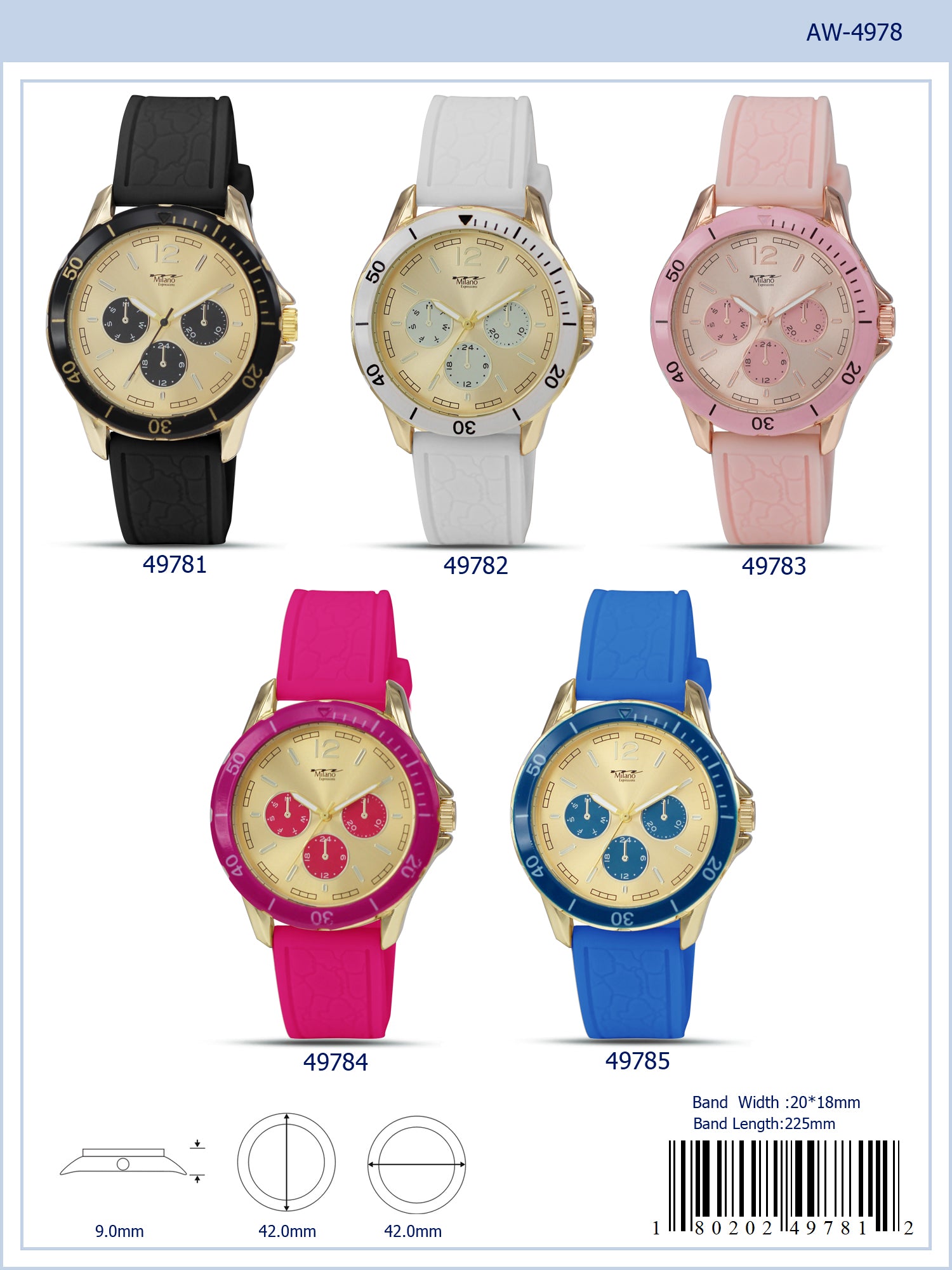 4978 - Silicon Band Watch