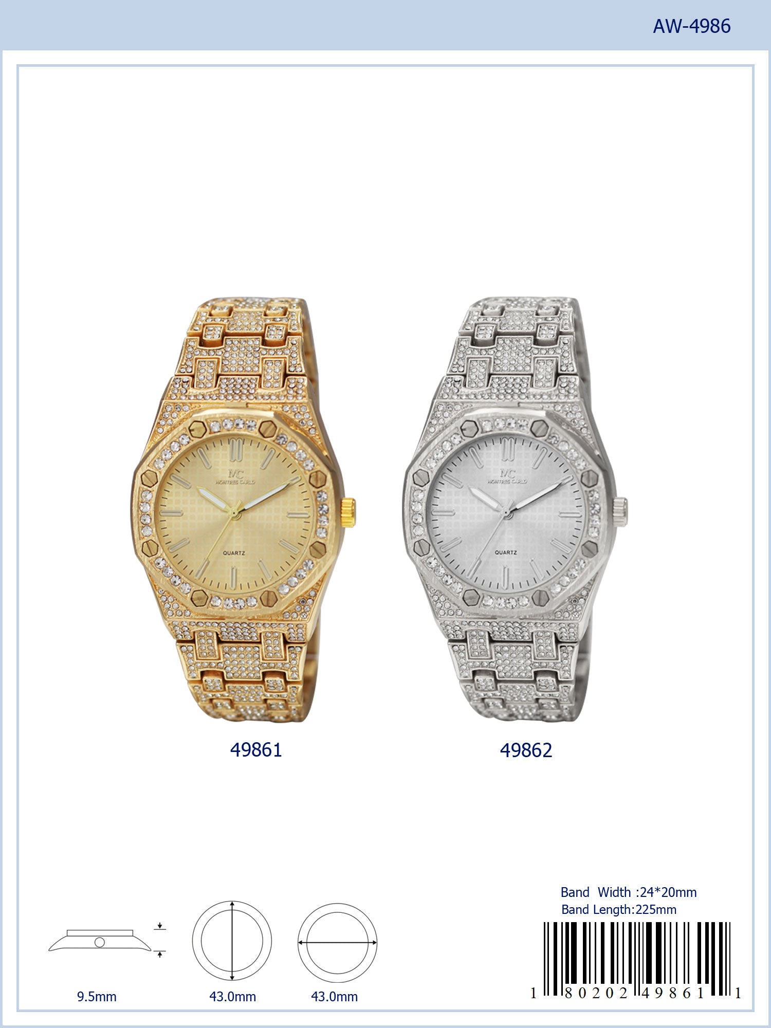 4986 - Metal Band Watch