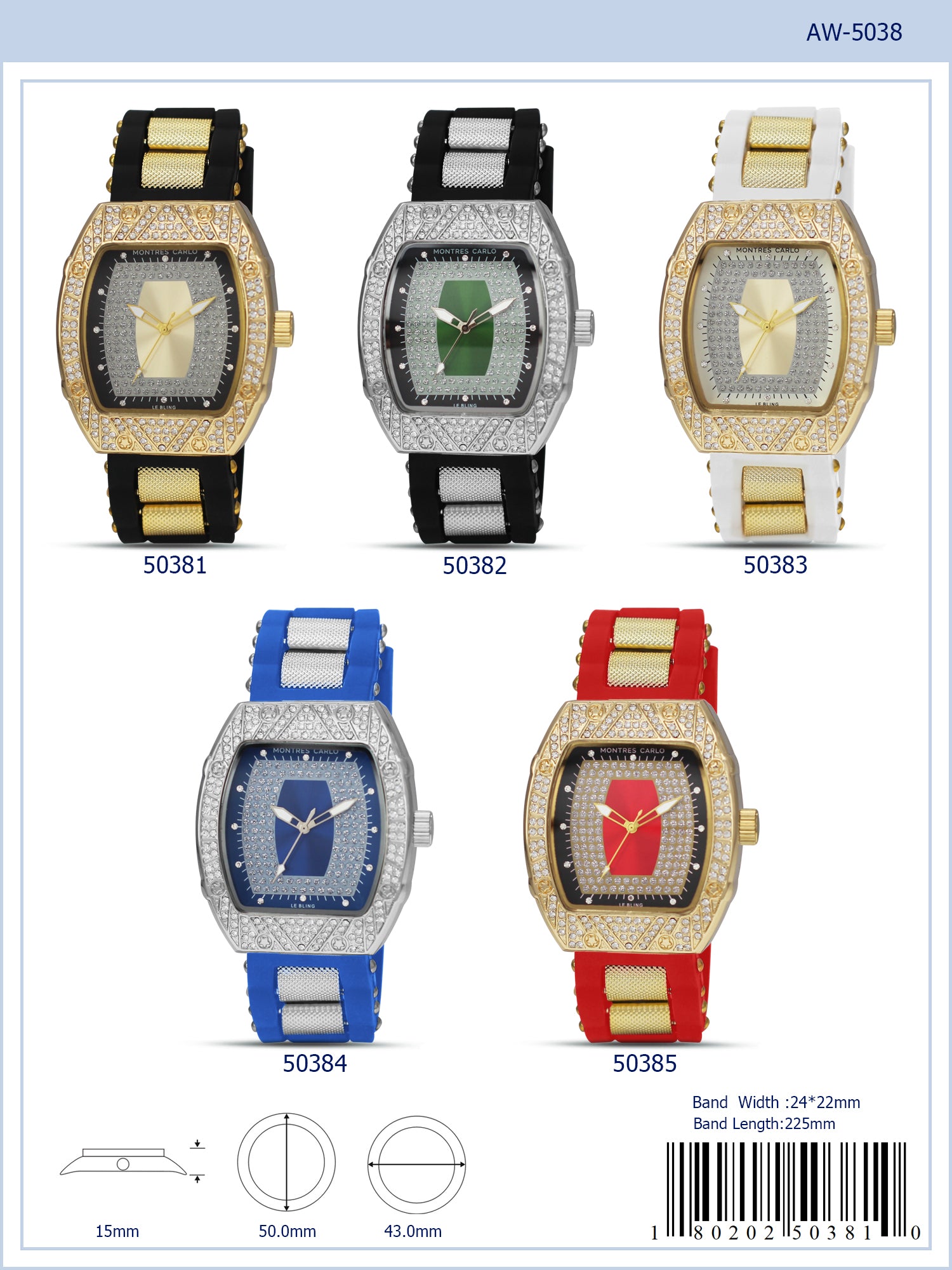 5038 - Reloj con correa bala