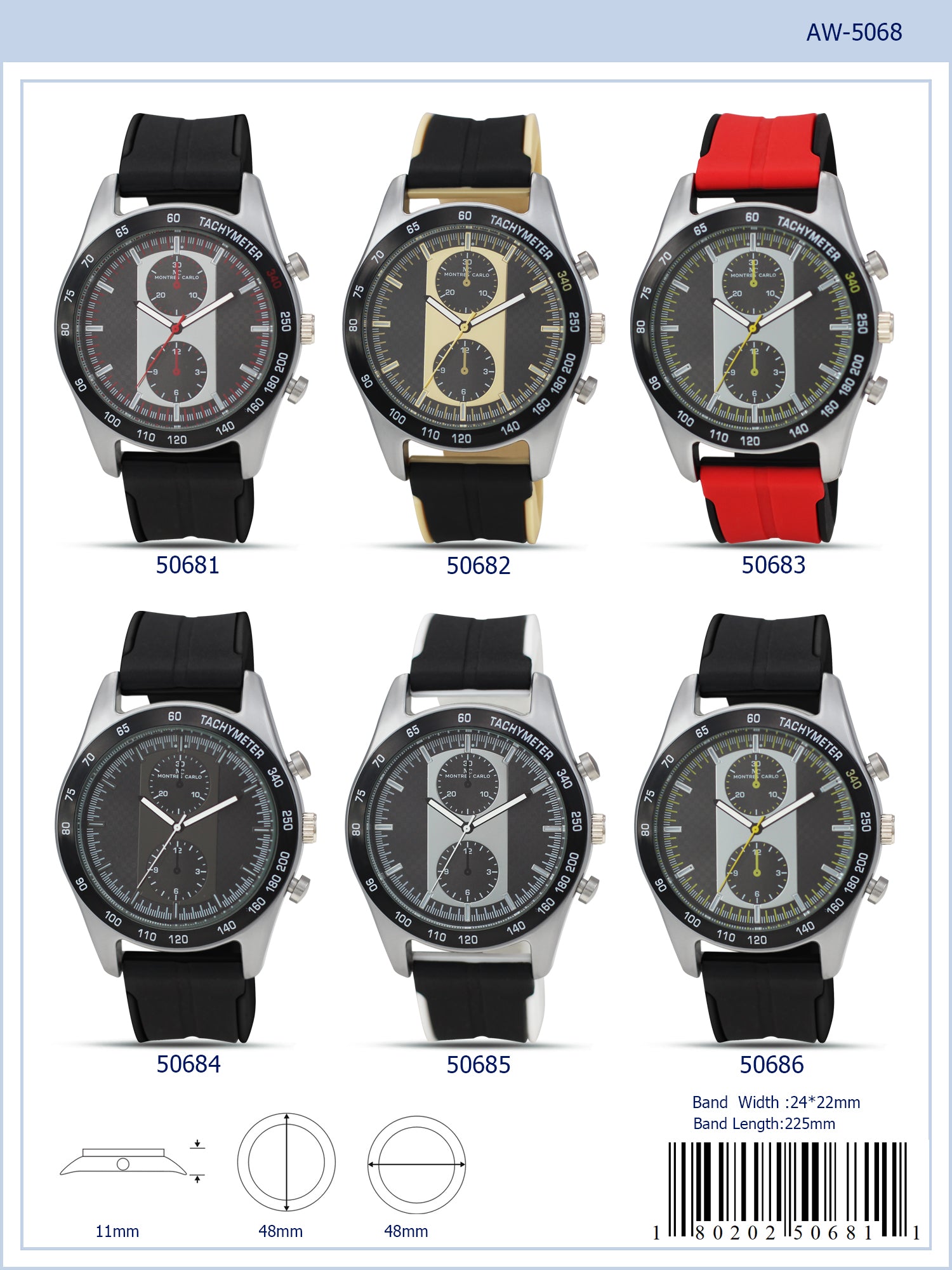 5068 - Reloj con correa de silicona
